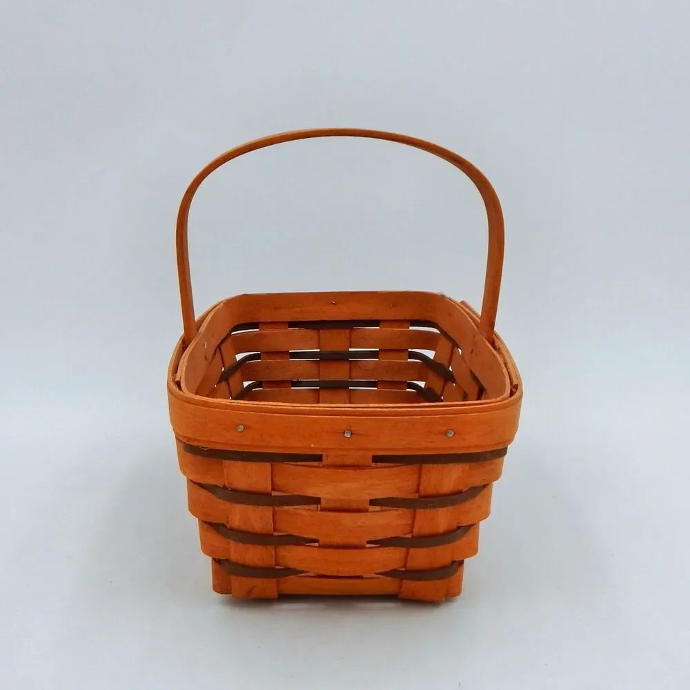 Longaberger 1993 Hand Woven Gathering Basket with Fixed Handle 10 Inch